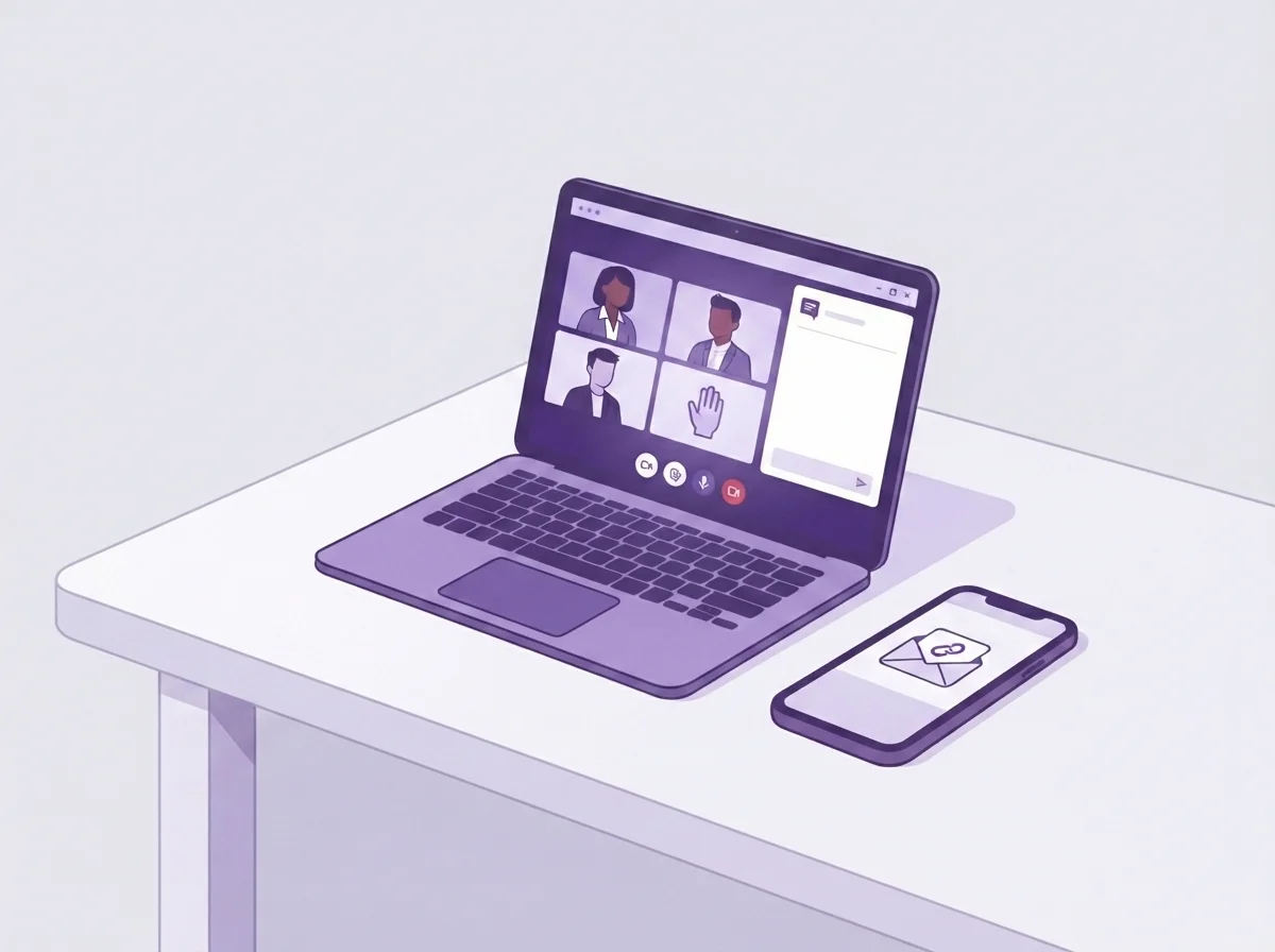 Estudantes assistindo a uma aula online no Google Meet